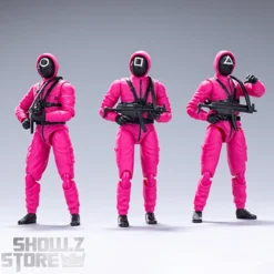 Red Suit 1/18 Red Clothes Man Circular, Triangle & Square Set Of 3